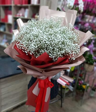 Букет цветов из: Гипсофила в Змейке