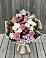 Букет цветов из: Альстромерии, Гвоздики, Розы и Хризантемы в Змейке