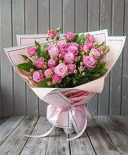 Букет Розовый кустик в Змейке