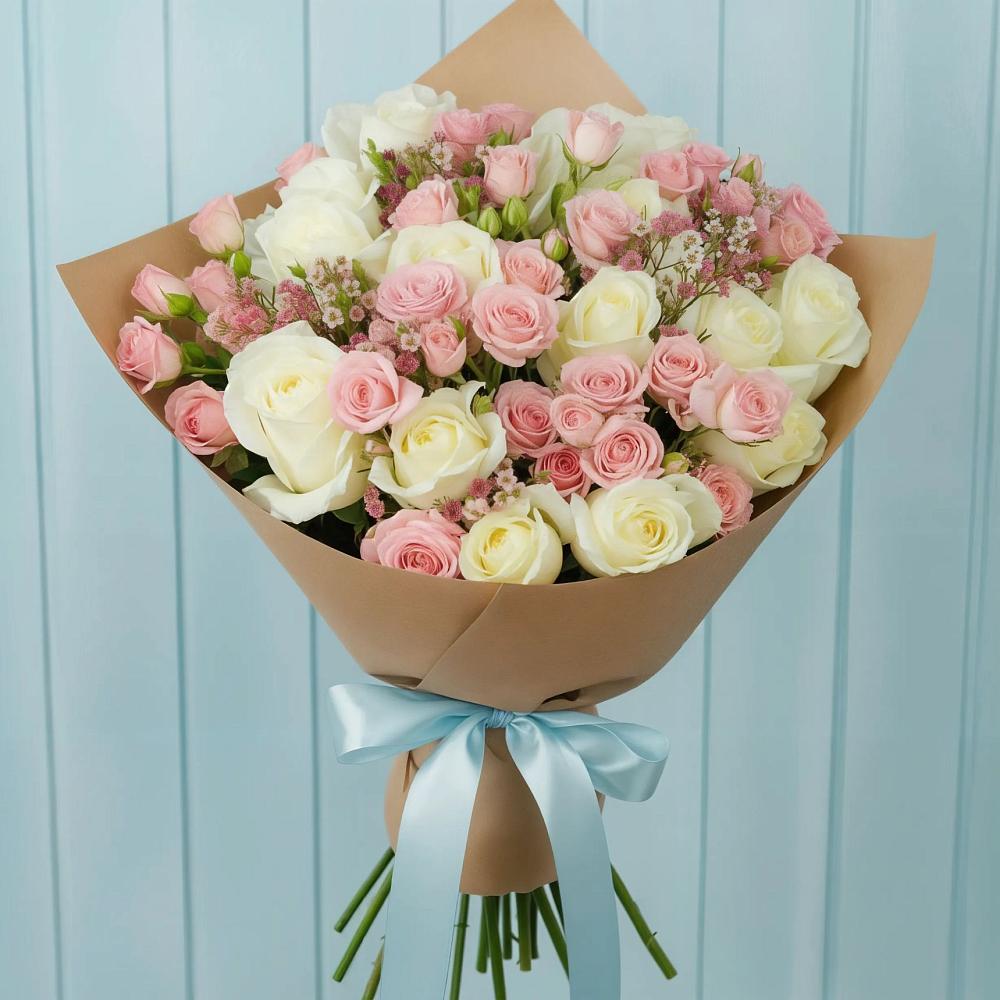 Букет цветов из: Розы в Змейке