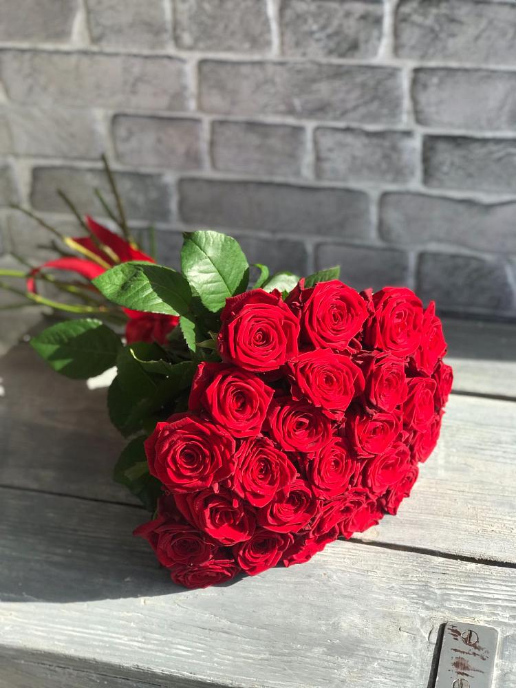 Букет Красные розы Фридом в Змейке