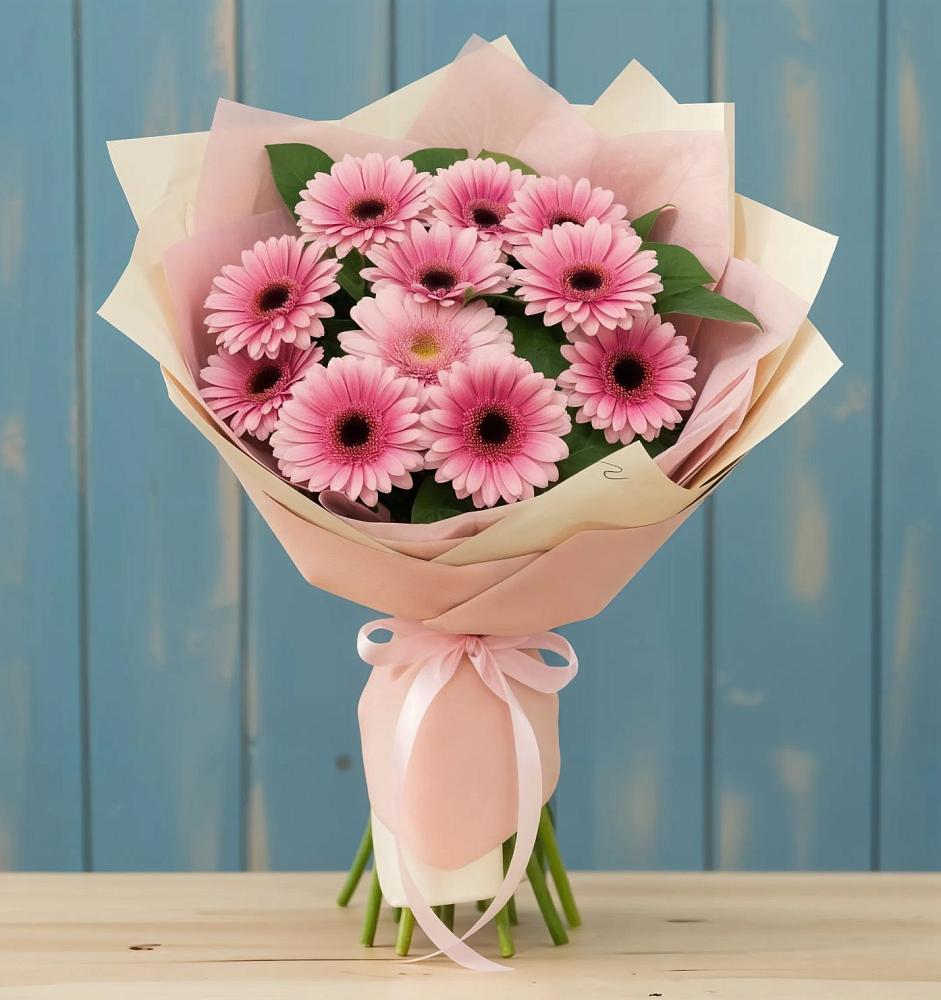 Букет цветов из: Герберы в Змейке