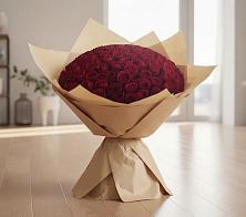 Букет 101 Красная роза в Змейке