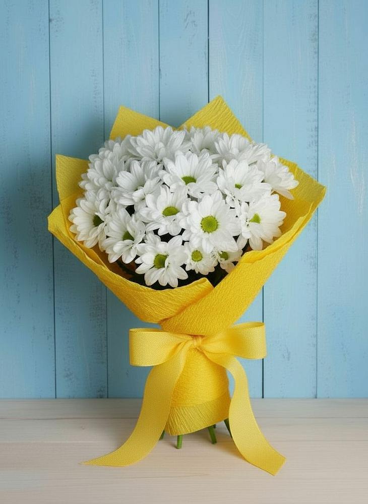 Букет цветов из: Хризантемы в Змейке