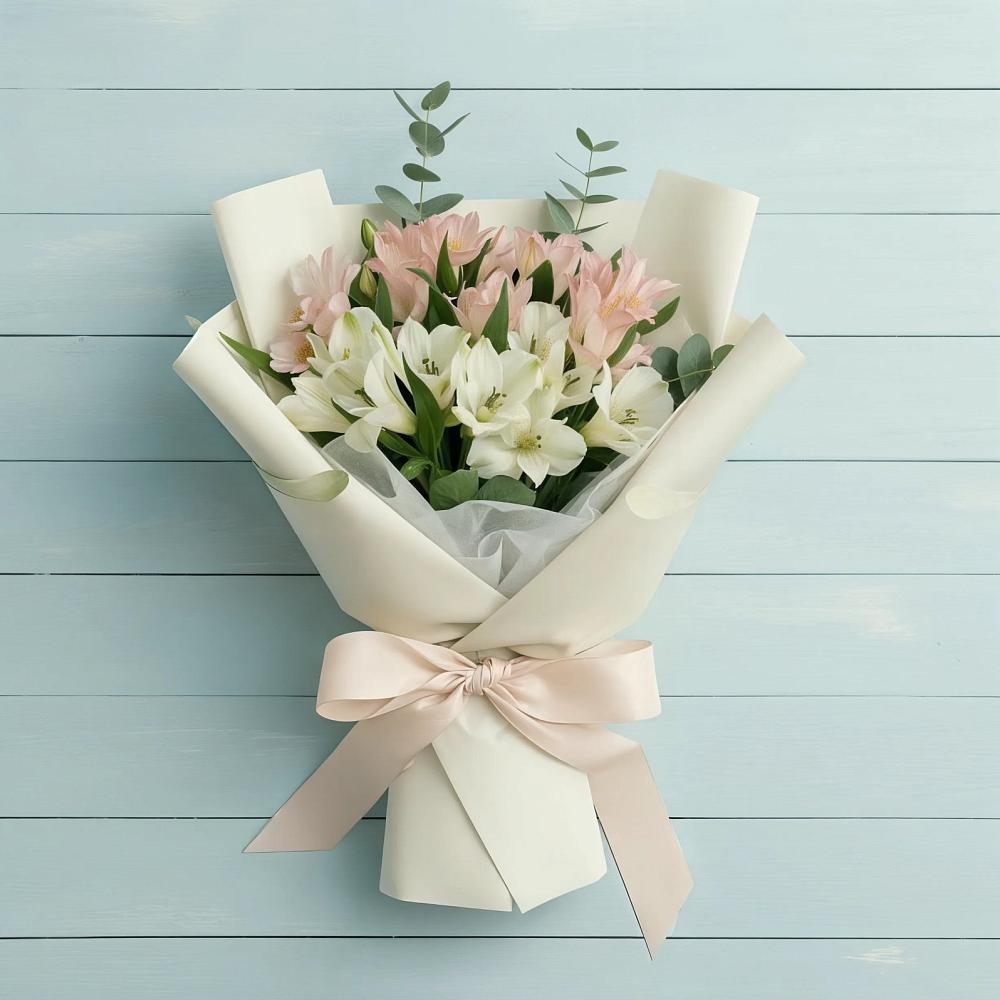 Букет цветов из: Альстромерии в Змейке