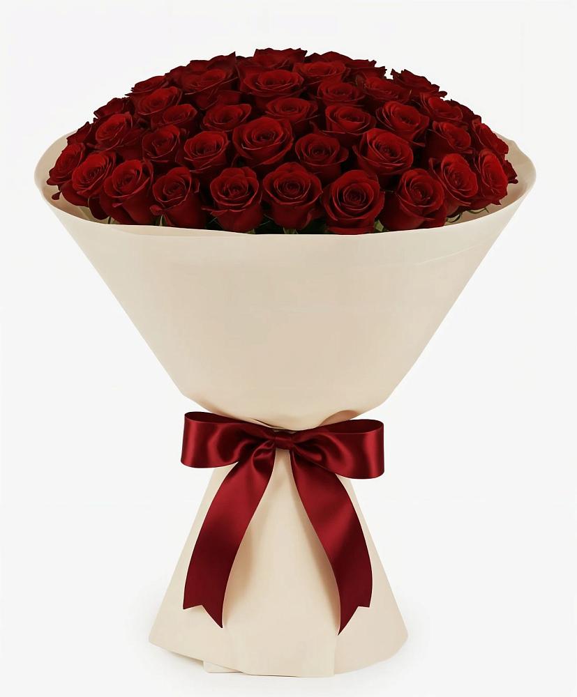 Букет 101 Бордовая роза Блэк Бакарра в Змейке