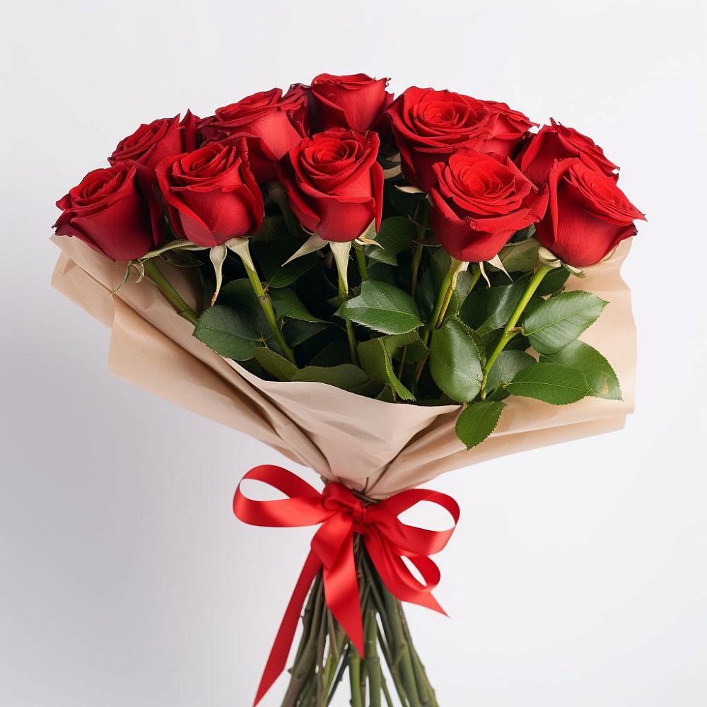 Букет 11 Красных роз Эдлесс Лав в Змейке